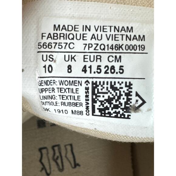 Converse Chuck Taylor All Star Lift Ox Platforms Sneakers Wolf Grey Women's 10 - Picture 7 of 8